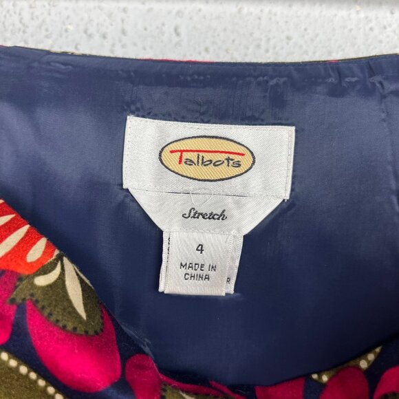 Talbots Women's Floral Pattern Stretch Pencil Skirt Size 4 - Picture 7 of 7